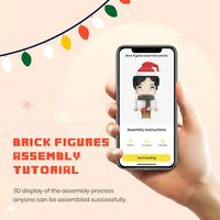 Custom Full-Body Brick Figure – Cat-Themed Decorative Gift