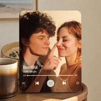 Personalized Music Playing Photo Frame | Plays Music Without a Phone Connection | Wooden Design Gift