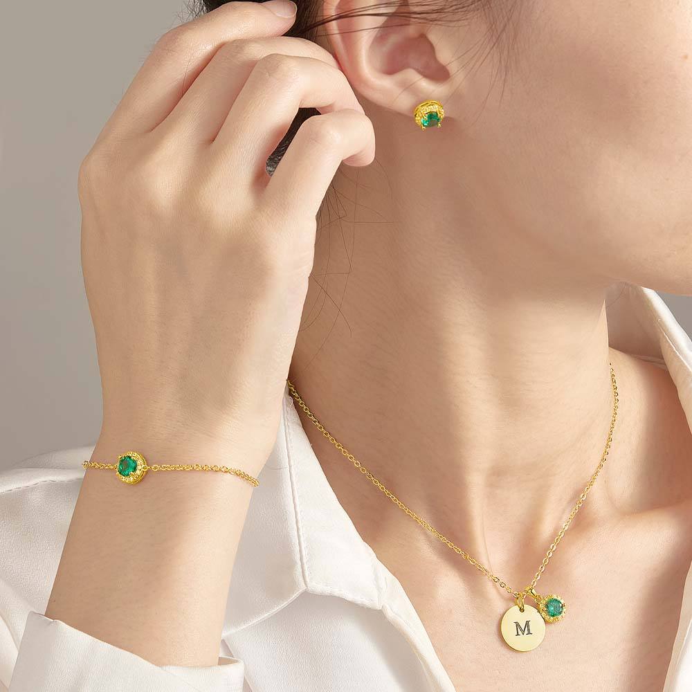 Personalized Jewelry Set – Necklace, Earrings and Bracelet