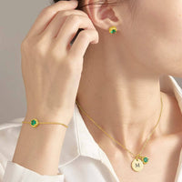 Personalized Jewelry Set – Necklace, Earrings and Bracelet