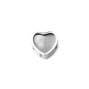 Paw Print Heart Photo Charm – Personalized Silver Bead Pendant