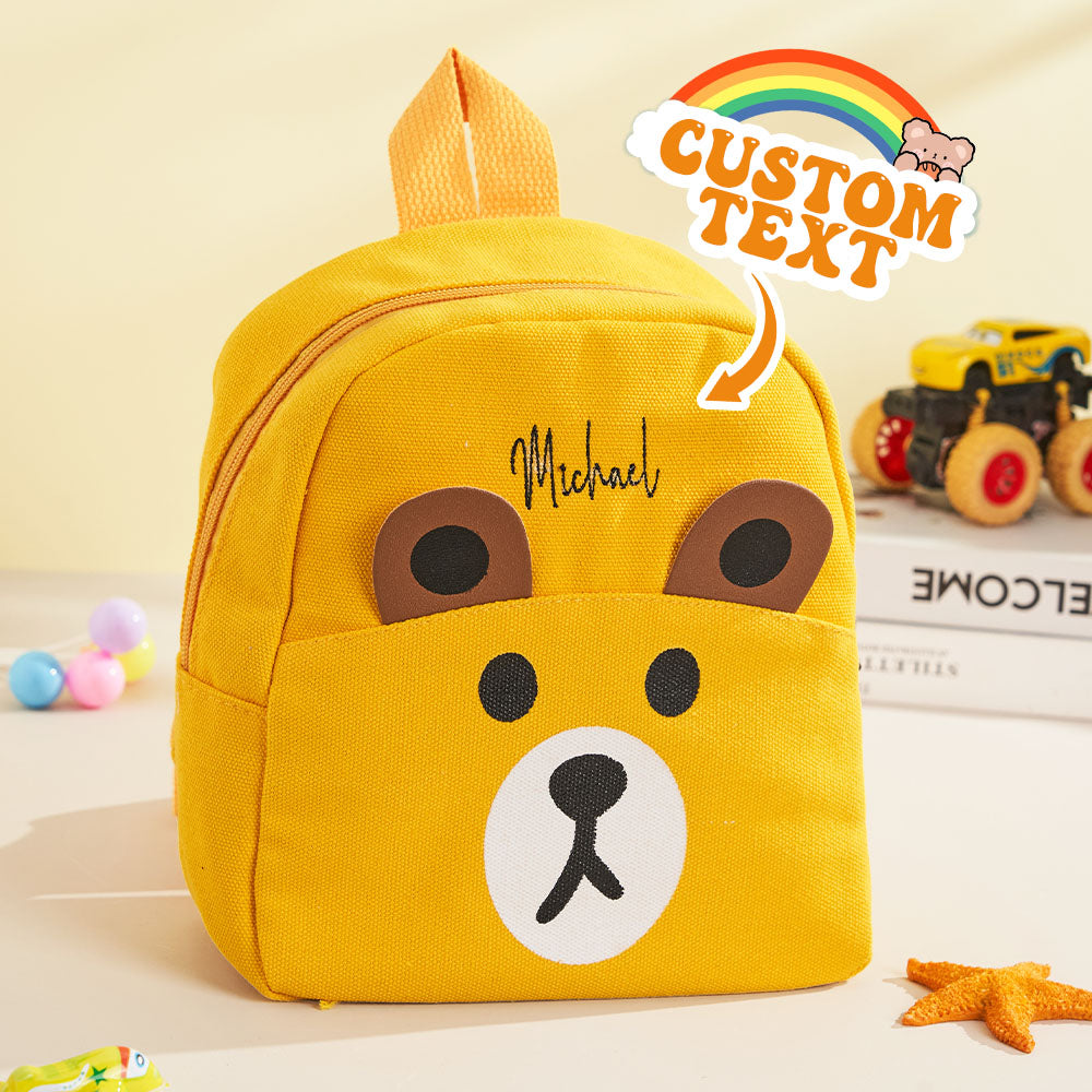 Custom Name-Embroidered Mini Teddy Bear Backpack