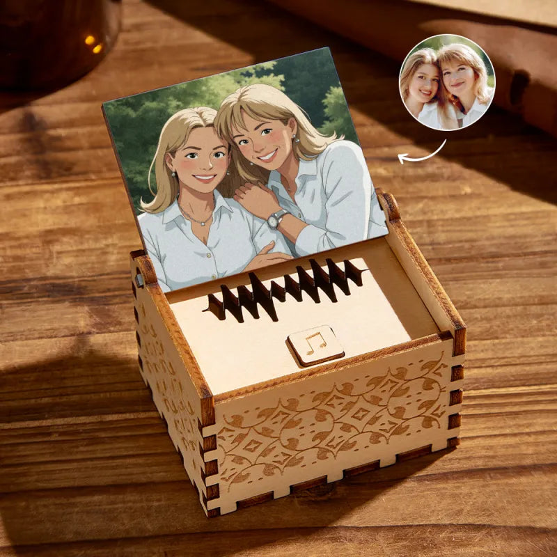 Personalized Anime-Style Music Box – Created with your photo and your chosen song. 