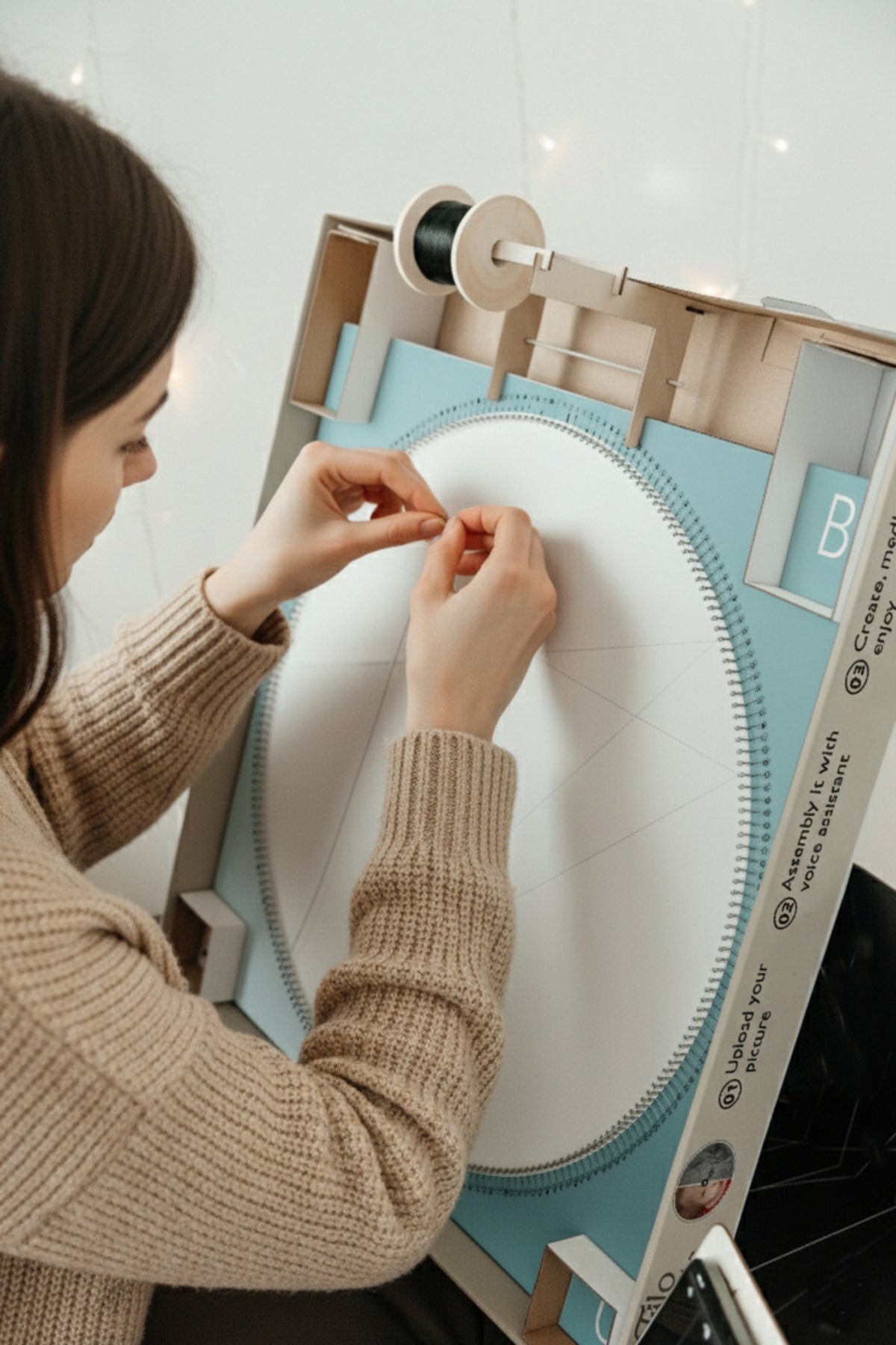 Kişiye Özel String Art Tablo Kiti - 50x50 cm Kare