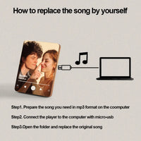 Personalized Music Playing Photo Frame | Plays Music Without a Phone Connection | Wooden Design Gift