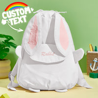 Personalized Name-Embroidered Mini Bunny Backpack – Kids' Gift