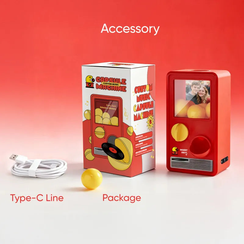 Personalized Musical Gachapon Surprise Box – Vintage Mini Jukebox