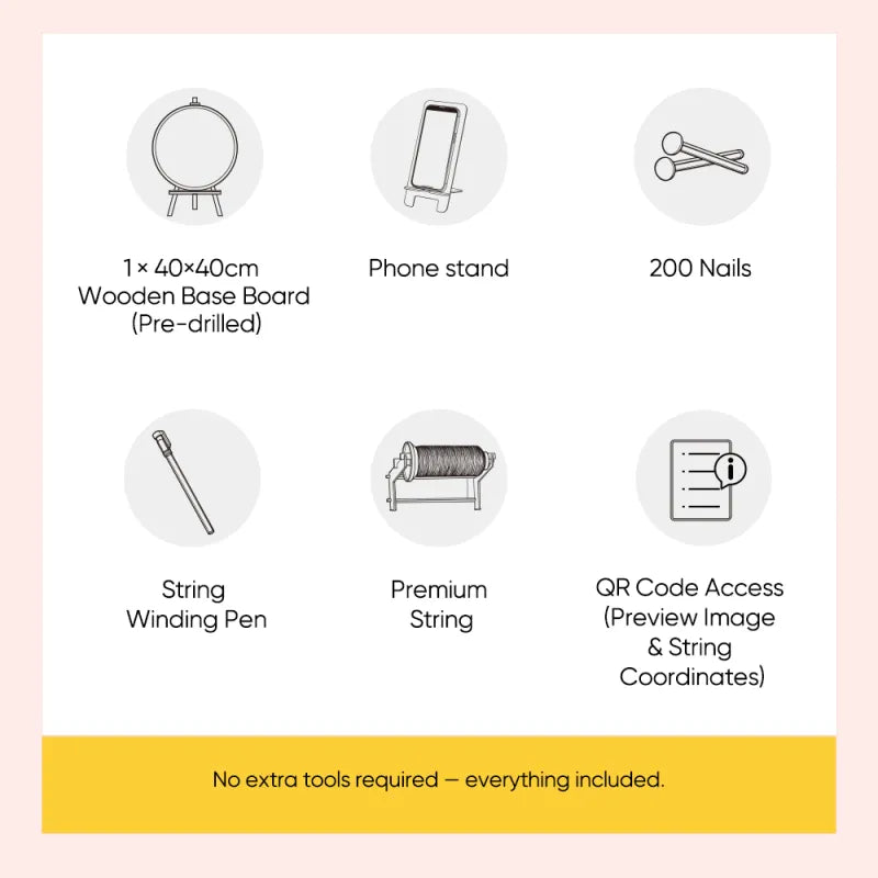 Kişiye Özel Fotoğraf İplik Sanatı Seti – DIY Portre Duvar Sanatı | Eşsiz El Yapımı Hediye