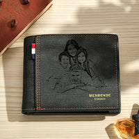 Personalized Photo & Text Men's Wallet – Elegant, Meaningful Gift