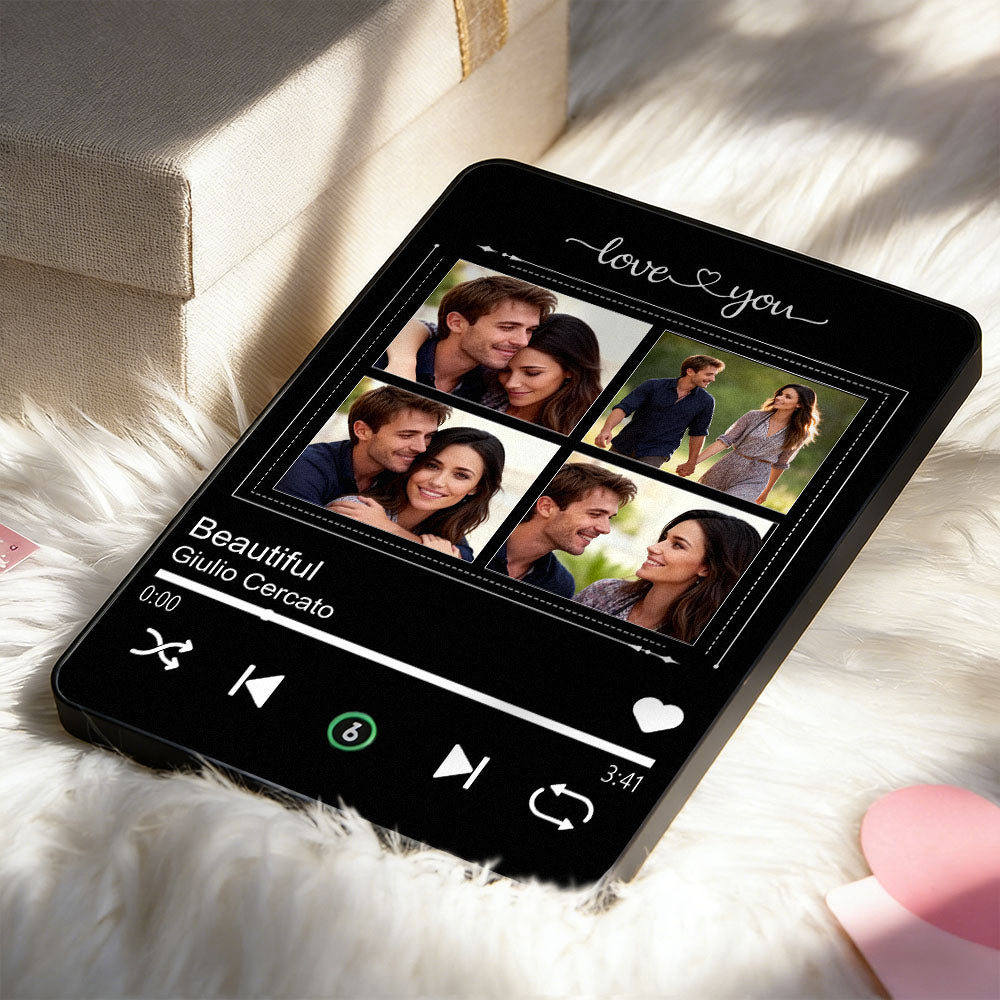 Personalized Music Plaque with 4 Photos
