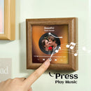 Personalized Wooden Music Refrigerator Magnet | Photo and Song Upload Feature 