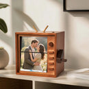 Vintage TV Tasarımlı El Çevirme Animasyonlu Fotoğraf Albümü (Işıklı Model)
