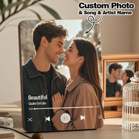 Personalized Music Playing Photo Frame | Plays Music Without a Phone Connection | Wooden Design Gift