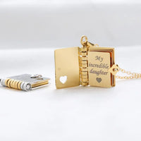 Personalized My Little Star Mini Book Necklace | Emotional Letter to Your Daughter | Loving Gift