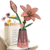Lily 3D Wooden Puzzle – Handmade Everlasting Flower Gift