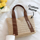 Custom Straw Beach Bag – Bridal Shower & Summer Gift
