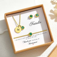 Personalized Jewelry Set – Necklace, Earrings and Bracelet