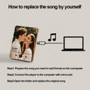 Personalized Music Playing Photo Frame | Plays Music Without a Phone Connection | Wooden Design Gift