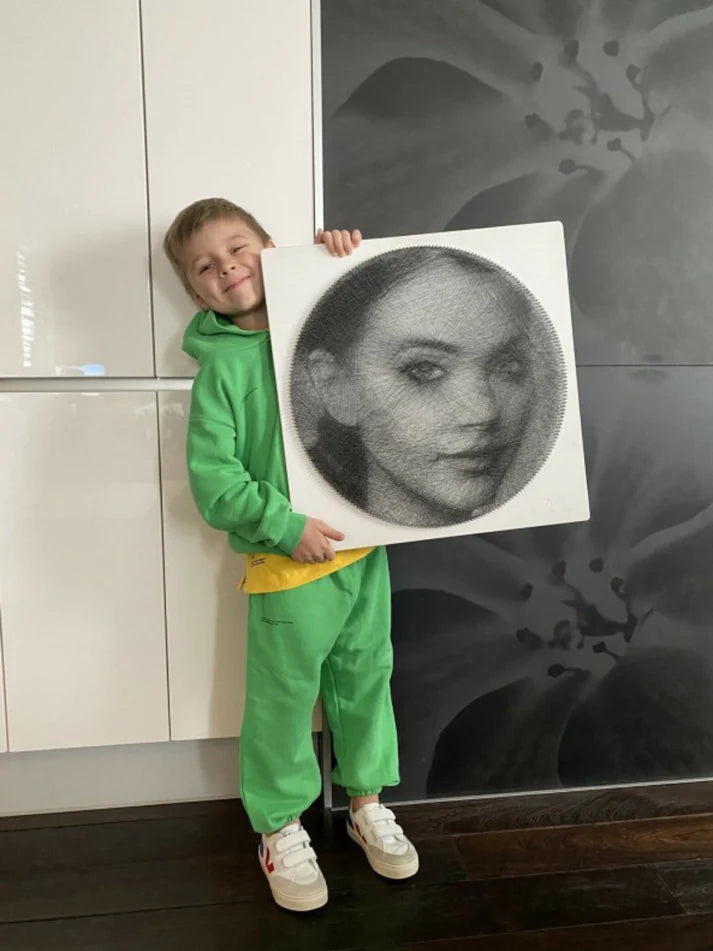 Kişiye Özel String Art Tablo Kiti - 50x50 cm Kare