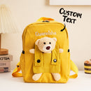 Custom Name-Embroidered Teddy Bear Backpack – For School & Everyday Use