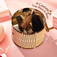 Personalized Cylindrical Hand-Turned Music Box with Photo – No Phone Required