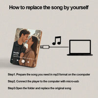 Personalized Music Playing Photo Frame | Plays Music Without a Phone Connection | Wooden Design Gift