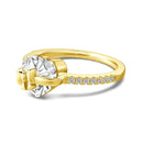 Heart &amp; Bow 925 Sterling Silver Ring – Romantic Gift with Zircon Details | Valentine's Day