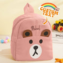 Custom Name-Embroidered Mini Teddy Bear Backpack