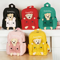 Custom Name-Embroidered Teddy Bear Backpack – For School & Everyday Use
