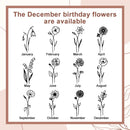 Personalized Name and Birth Flower Themed Card Holder Wallet – Elegant and Meaningful Gift