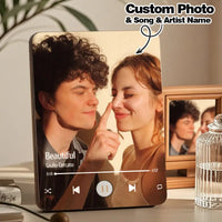 Personalized Music Playing Photo Frame | Plays Music Without a Phone Connection | Wooden Design Gift