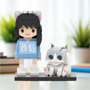 Custom Full-Body Brick Figure – Cat-Themed Decorative Gift