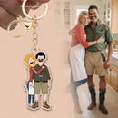 Personalized Cartoon Style Photo Keychain | Single-Sided Acrylic | Fun Gift for a Lover or Friend