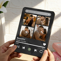 Personalized Music Plaque with 4 Photos and a Custom Note