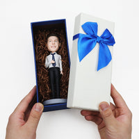 Male Dentist With A Toothbrush Custom Bobblehead With Engraved Text