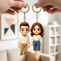 Personalized 3D Mini Figure Keychain | Mini Figure Created from Your Photo