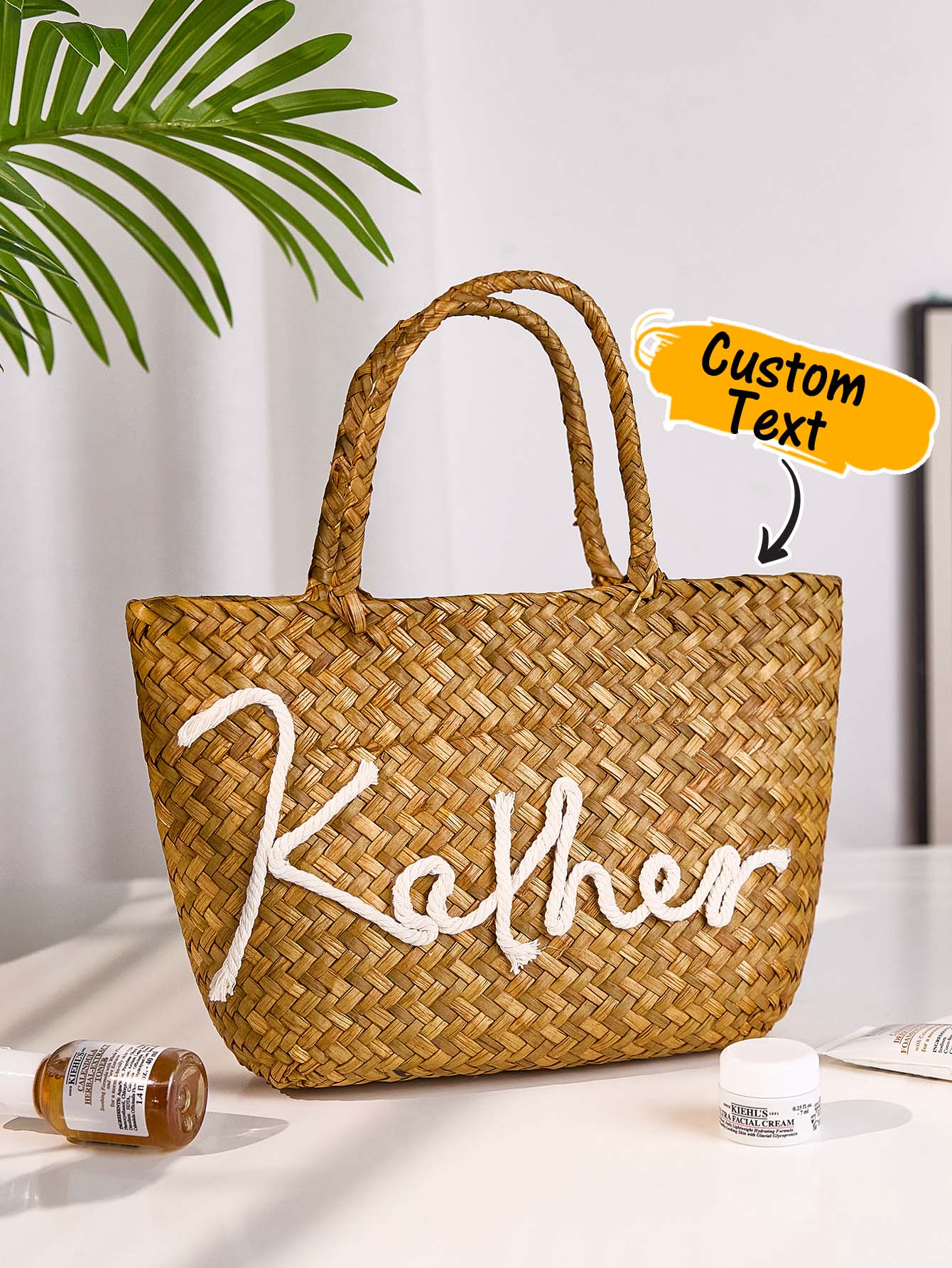 Personalized Handmade Boho Bucket Bag – Custom Name Beach & Travel Gift