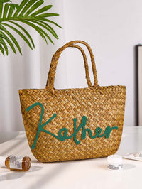 Personalized Handmade Boho Bucket Bag – Custom Name Beach & Travel Gift