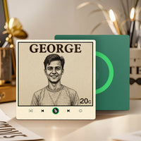 FridgeBeats Unframed - Nostalgia Postage Stamp Portrait Music Magnet