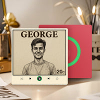 FridgeBeats Unframed - Nostalgia Postage Stamp Portrait Music Magnet