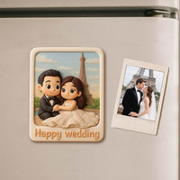 Custom 3D Printed Fridge Magnet from Photo – Personalized Cartoon Character Magnet