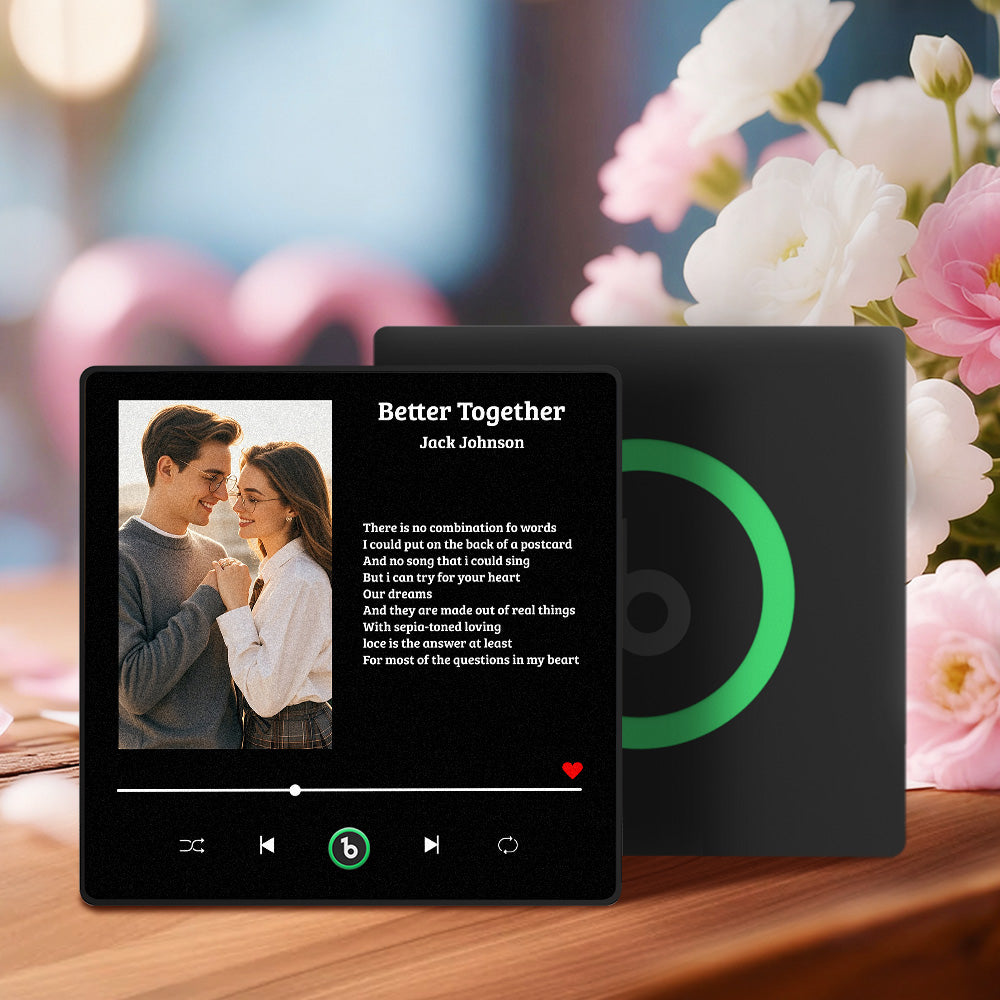 FridgeBeats Çerçeveli Müzikli Magnet – Kişiye Özel Şarkı ve Sözlerle Buzdolabı Hediye Magneti