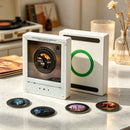 Custom Mini Vinyl Record Player with 9 Magnetic Discs, Personalized Music Gift for Couples, Anniversary & Special Memories
