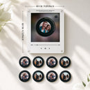 Custom Mini Vinyl Record Player with 9 Magnetic Discs, Personalized Music Gift for Couples, Anniversary & Special Memories