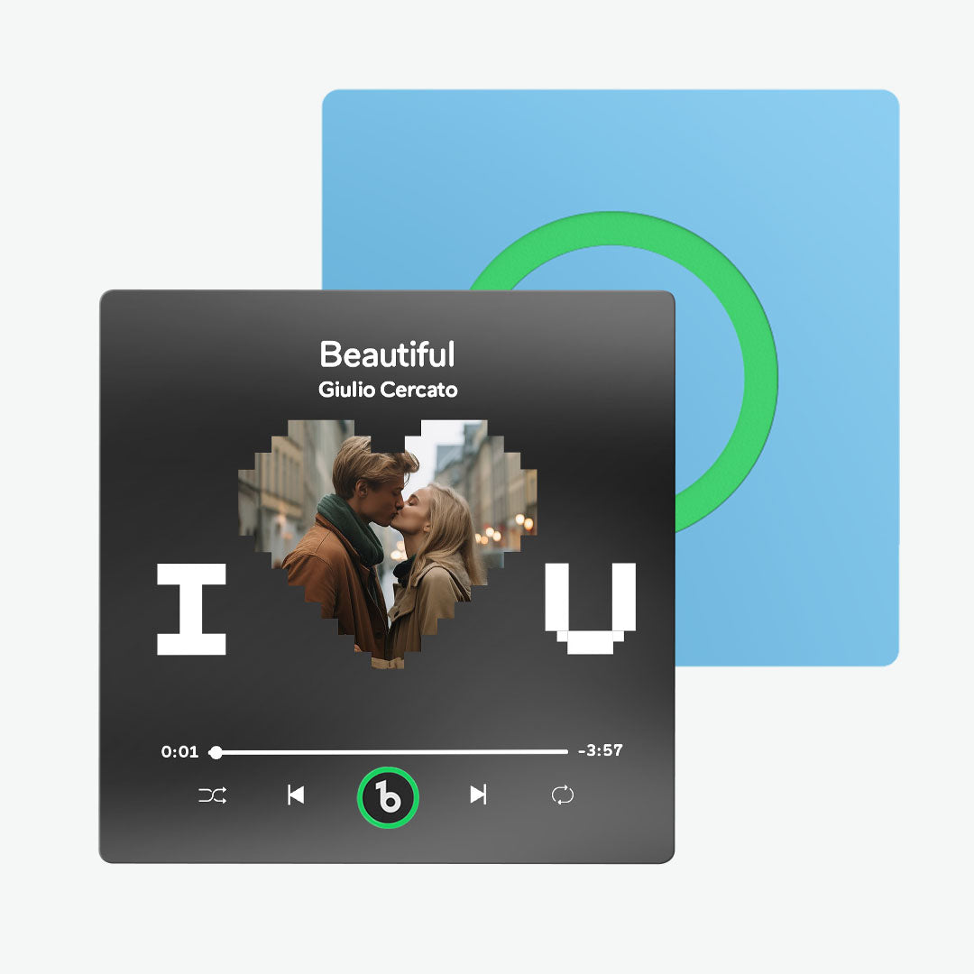 FridgeBeats Seni Seviyorum Kalpli Tasarım - Kişiye Özel Müzikli Magnet