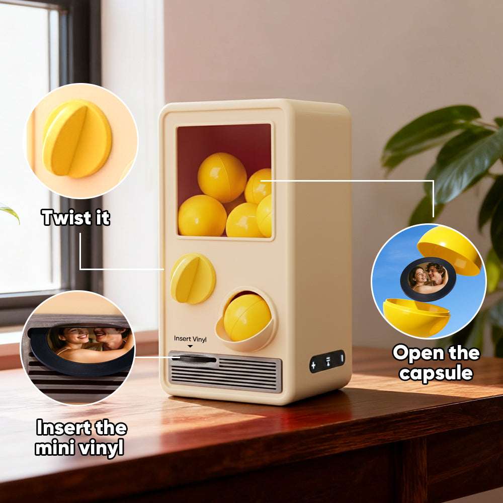 Personalized Musical Gachapon Surprise Box – Vintage Mini Jukebox