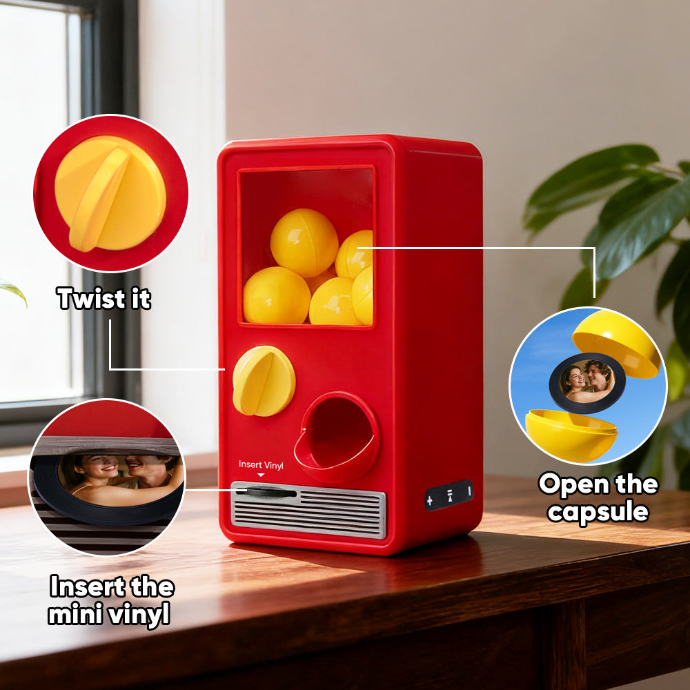 Personalized Musical Gachapon Surprise Box – Vintage Mini Jukebox