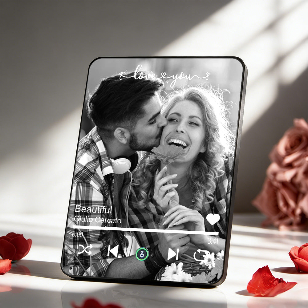 Kişiye Özel LoveYou Tasarım Müzik Plaketi