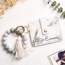 Personalized Birth Flower Design Wallet and Beaded Bracelet Set