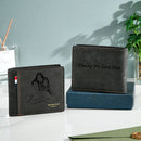 Personalized Photo & Text Men's Wallet – Elegant, Meaningful Gift